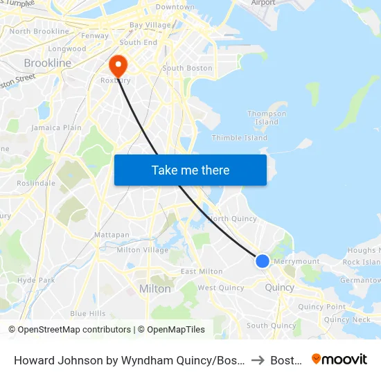 Howard Johnson by Wyndham Quincy/Boston to Boston map