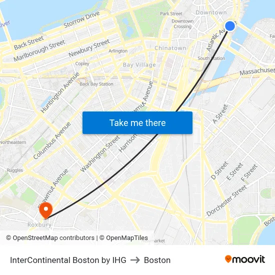 InterContinental Boston by IHG to Boston map