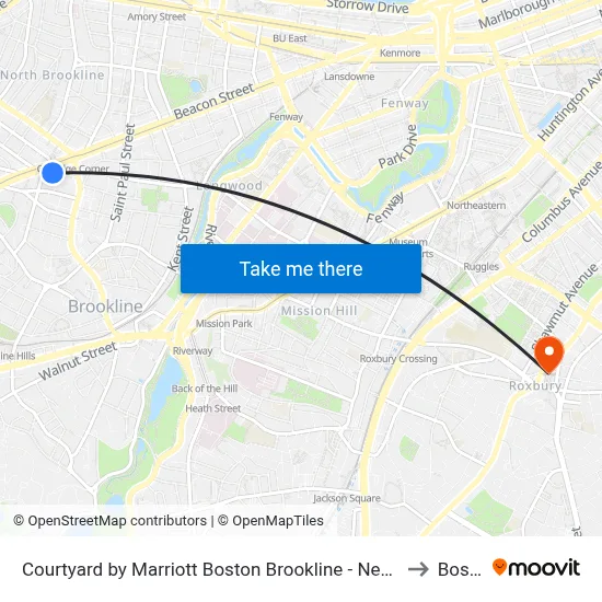 Courtyard by Marriott Boston Brookline - Newly Renovated to Boston map