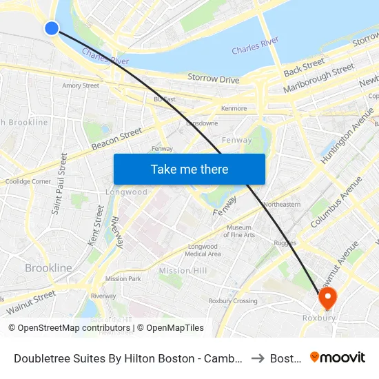 Doubletree Suites By Hilton Boston - Cambridge to Boston map