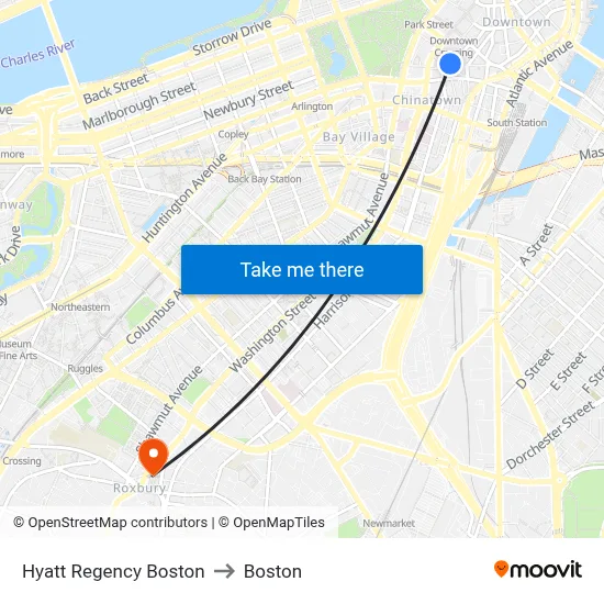Hyatt Regency Boston to Boston map