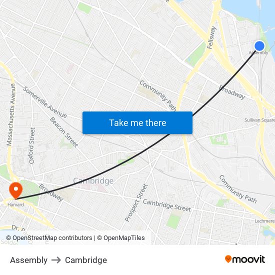 Assembly to Cambridge map