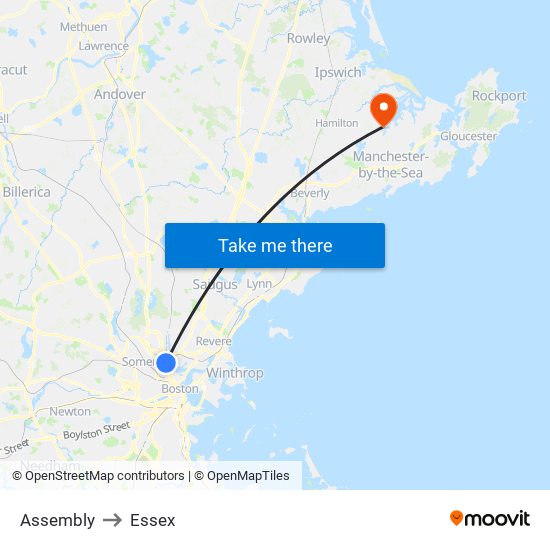 Assembly to Essex map