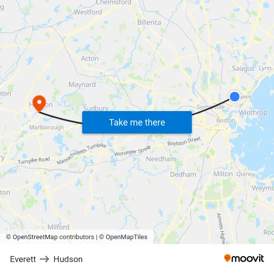 Everett to Hudson map