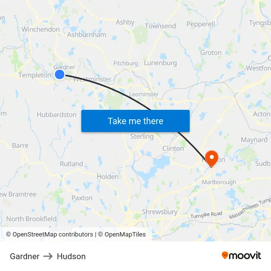 Gardner to Hudson map
