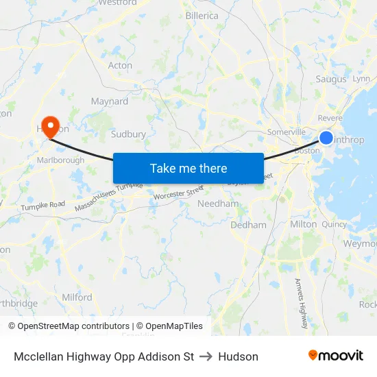 Mcclellan Highway Opp Addison St to Hudson map