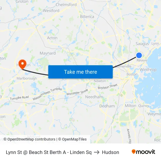 Lynn St @ Beach St Berth A - Linden Sq to Hudson map