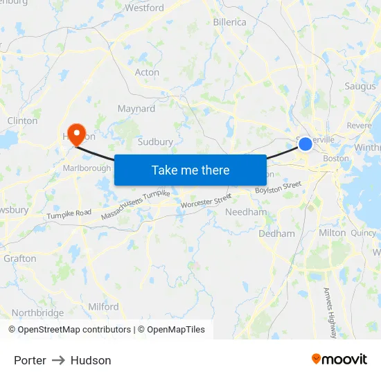 Porter to Hudson map