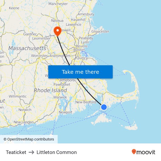 Teaticket to Littleton Common map