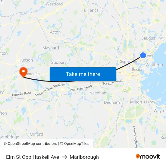 Elm St Opp Haskell Ave to Marlborough map