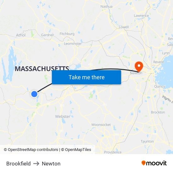 Brookfield to Newton map
