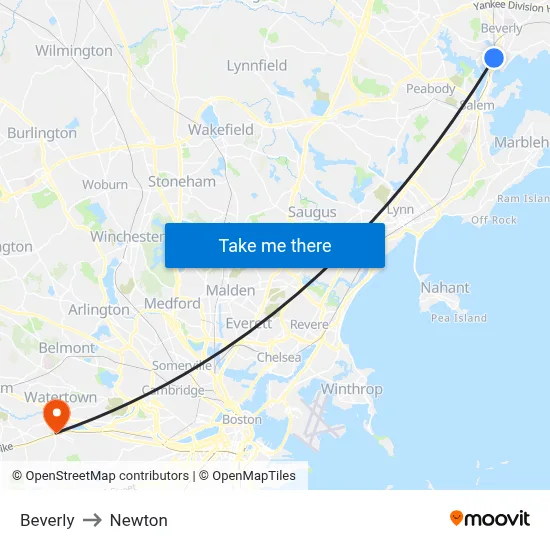 Beverly to Newton map