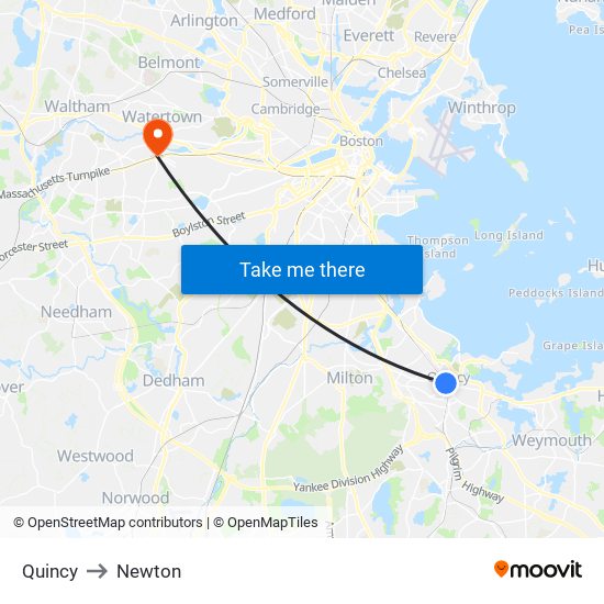 Quincy to Newton map