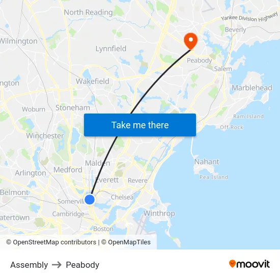 Assembly to Peabody map