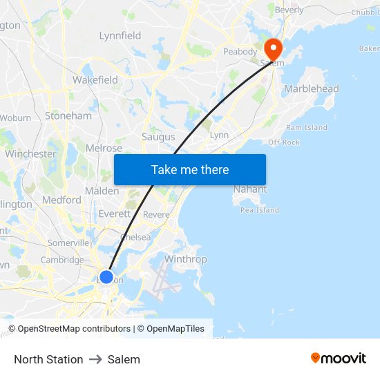 North Station to Salem with public transportation