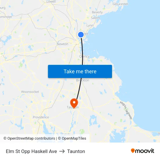 Elm St Opp Haskell Ave to Taunton map