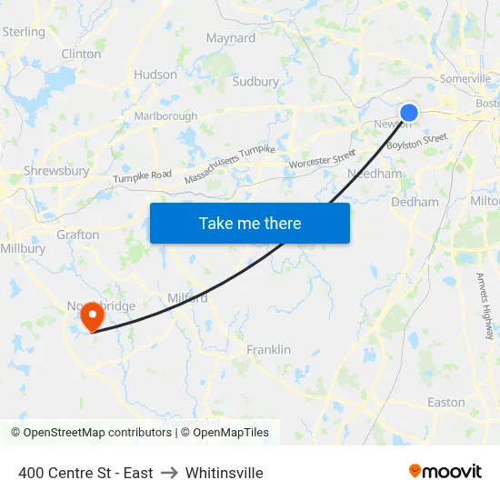 400 Centre St - East to Whitinsville map