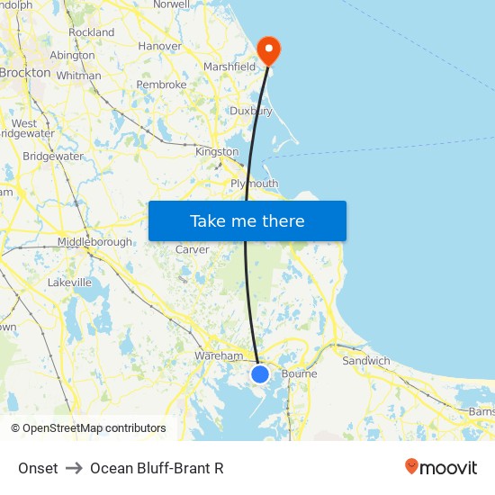 Onset to Ocean Bluff-Brant R map