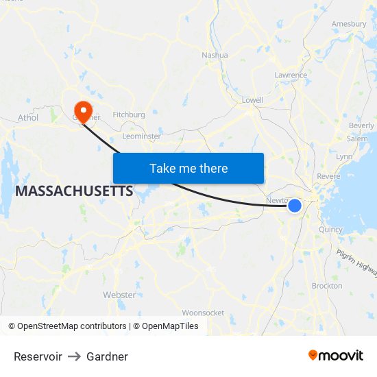 Reservoir to Gardner map