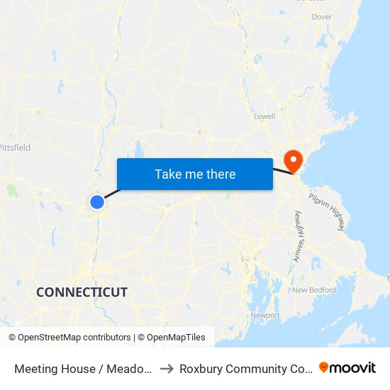Meeting House / Meadow (2) to Roxbury Community College map