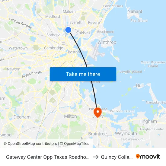 Gateway Center Opp Texas Roadhouse to Quincy College map