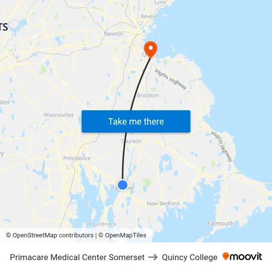 Primacare Medical Center Somerset to Quincy College map
