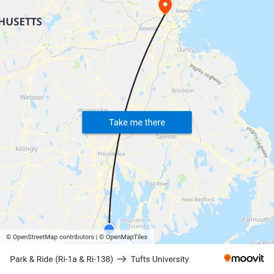 Park & Ride (Ri-1a & Ri-138) to Tufts University map