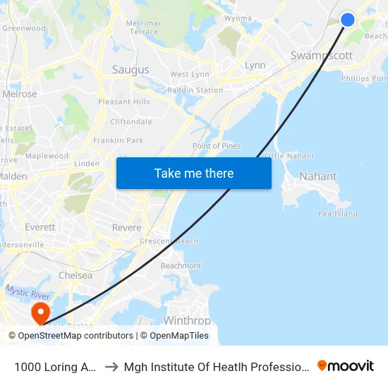 1000 Loring Ave to Mgh Institute Of Heatlh Professions map