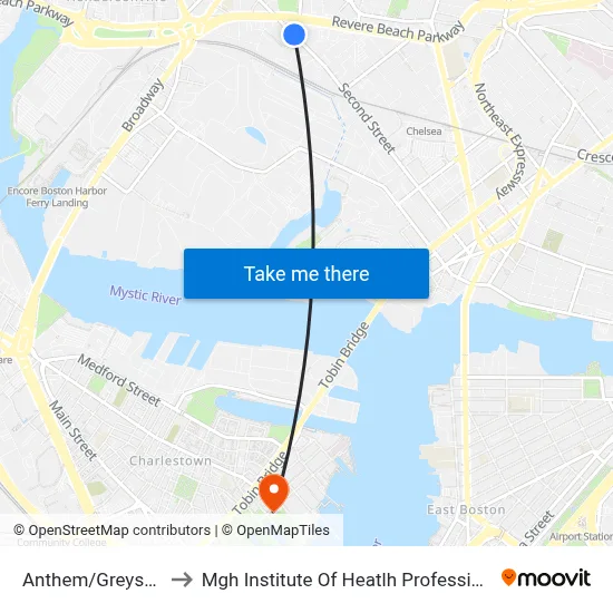 Anthem/Greystar to Mgh Institute Of Heatlh Professions map