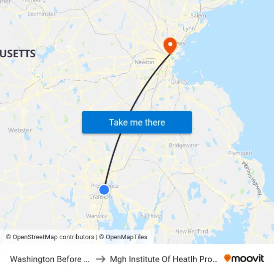 Washington Before Greene to Mgh Institute Of Heatlh Professions map