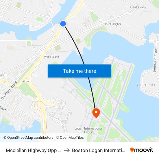 Mcclellan Highway Opp Addison St to Boston Logan International Airport map