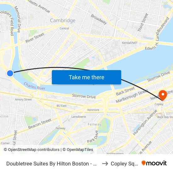 Doubletree Suites By Hilton Boston - Cambridge to Copley Square map