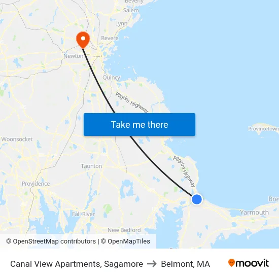 Canal View Apartments, Sagamore to Belmont, MA map