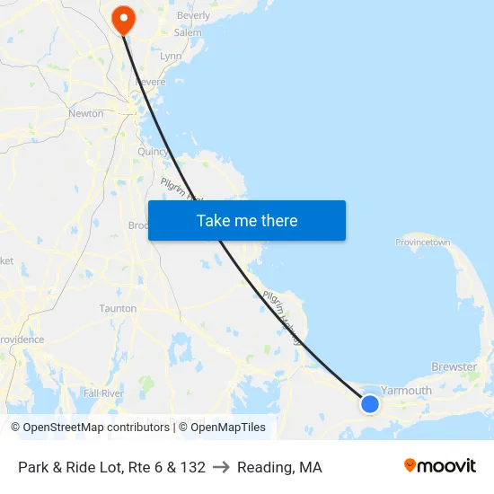 Park & Ride Lot, Rte 6 & 132 to Reading, MA map