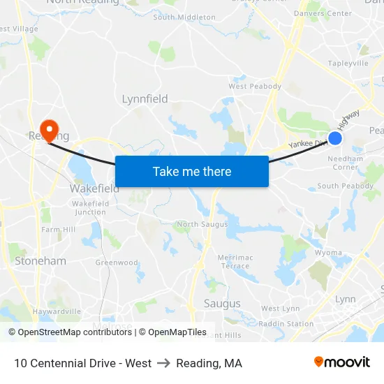 10 Centennial Drive - West to Reading, MA map