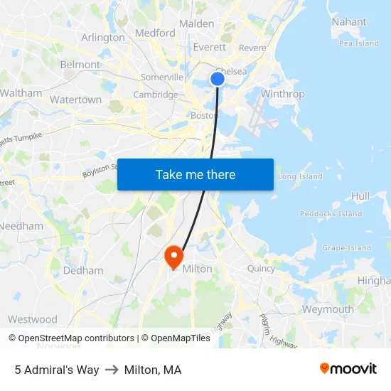5 Admiral's Way to Milton, MA map