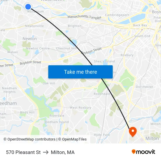 570 Pleasant St to Milton, MA map