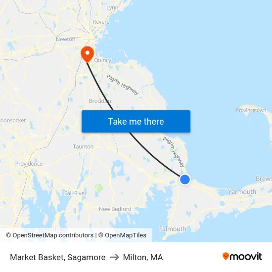 Market Basket, Sagamore to Milton, MA map