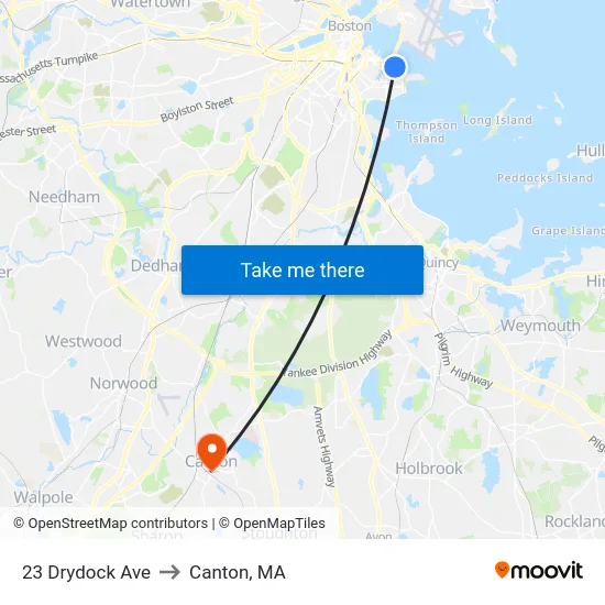 23 Drydock Ave to Canton, MA map