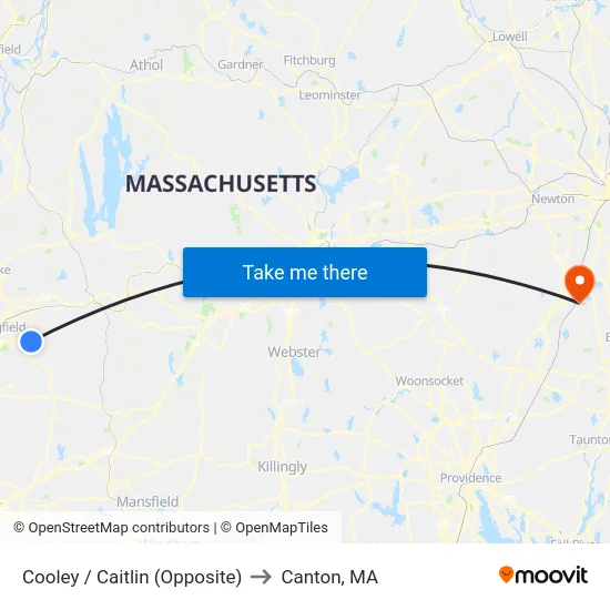 Cooley / Caitlin (Opposite) to Canton, MA map