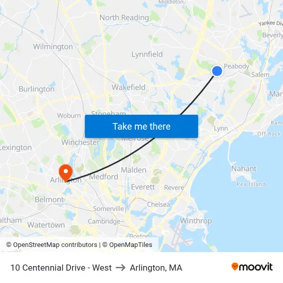 10 Centennial Drive - West to Arlington, MA map