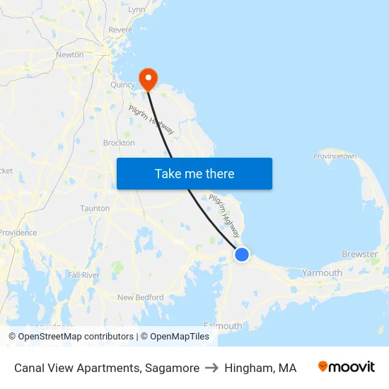 Canal View Apartments, Sagamore to Hingham, MA map