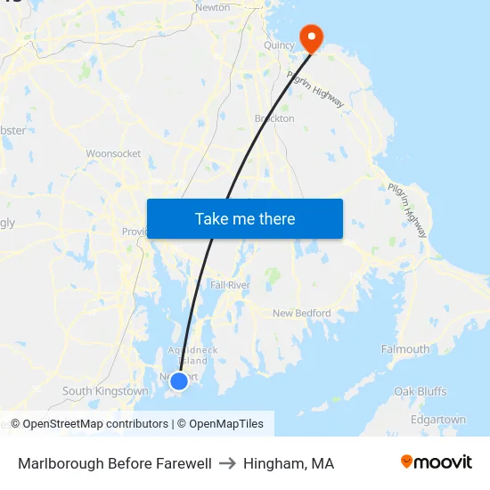 Marlborough Before Farewell to Hingham, MA map