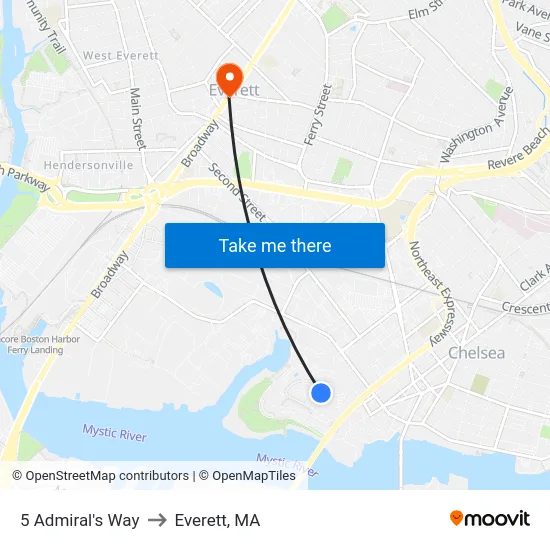 5 Admiral's Way to Everett, MA map