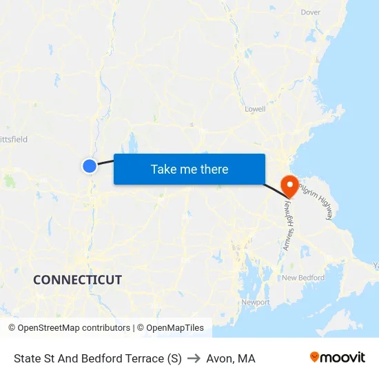 State St And Bedford Terrace (S) to Avon, MA map