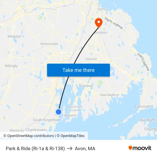Park & Ride (Ri-1a & Ri-138) to Avon, MA map