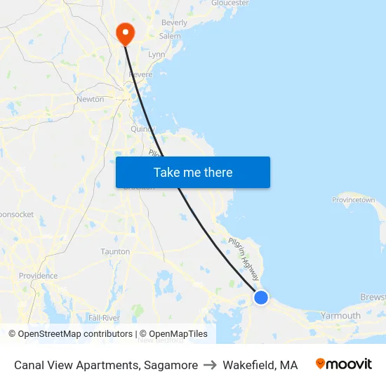 Canal View Apartments, Sagamore to Wakefield, MA map