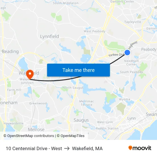 10 Centennial Drive - West to Wakefield, MA map