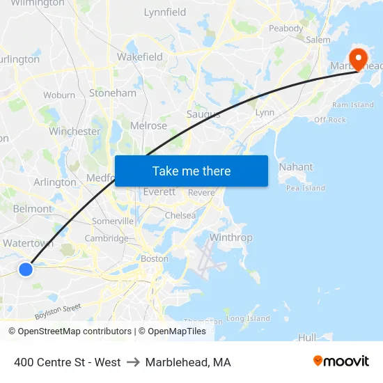 400 Centre St - West to Marblehead, MA map
