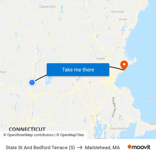 State St And Bedford Terrace (S) to Marblehead, MA map